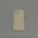 Caseative for iPhone 16 Pro Case,Water Ripple Pattern Curly Wave Frame Soft Phone Case (White)