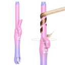Rotating Curling Iron, Beach Waves Hair Curler Automatic Rotating, Best Curling Iron for Thin Fine Hair (Pink)