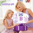 2 x 9PCS Bling Stanley Cup Accessories for 30oz & 40oz Tumbler with handle,Including Initials Charm,Leather Handle Strap,Straw Bow Decorate,Straw Topper,Boot,Spill Proof Stopper,Sticker(Purple B)