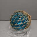 SAILINGSTORY Glass Fishing Float Nautical Decorative Glass Ball Buoy Coastal Beach Decor 10" Sky Blue