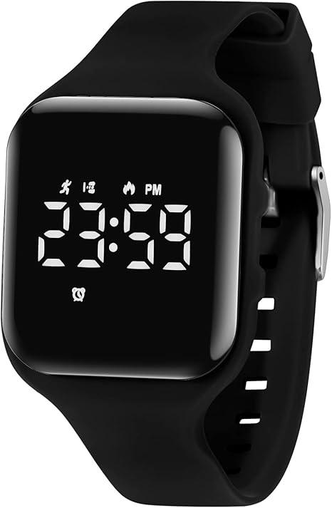 A ALPS Kids Watches for Girls Boys Digital Sport Watch with Step Counter Pedometer Vibration Alarm Clock, No App Waterproof Fitness Tracker Kids Watch Boys Girls Teens Students Ages 516