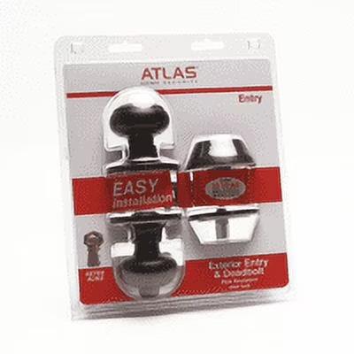 Atlas Classic Entry Locking Door Knob and Deadbolt Combo Kit, Oil Rubbed 