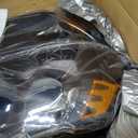 Headlights fit 09-18 Dodge Ram 1500/10-18 Dodge Ram 2500 3500 4500 5500 (Only Fit Factory Quad Style Halogen Headlamp) Black Housing Amber Reflector