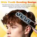 New Upgrade Texture Comb, Volumizing Wide-Tooth Hair Styling Comb, Fluffy Wide Tooth Curly Hair Comb, Men's Textured StylingComb, Fringe Parting Styling Accessory (2PCS)
