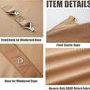Carport Replacement Canopy Cover 10'x20' for Tent Top Garage Shelter Cover with Ball Bungees, 800D Oxford Replacement Cover Waterproof & UV Protection, Not Included Frame (Light Brown)