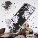 for Samsung Galaxy A56 Case Flowers [Buffertech 6.6ft Military-Grade Drop Protection] [Anti Peel Off Tech] Clear TPU Bumper 5G Phone Case Cover DesignFoliolosa