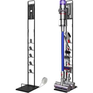 Lasvea Vacuum Stand Compatible with Dyson V15 V11 V10 V9 V8 V7 V6 with Wheels,Heavy Base Metal Bracket Holder, Storage Bracket Stand for Dyson Cordless Vacuum Cleaners & Accessories & Attachments