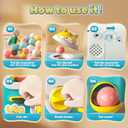 Skirfy Vending Machine Kids Toys 10 Empty Eggs Mini Vending Machine Erasers Operated Gumball Prize Machine Maker Game Claws Machine Easter Game Sensory Toys Dolls GiftsBlue