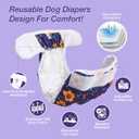 Pet Soft Washable Female Diapers (3 Pack) Female Dog Diapers, Comfort Reusable Doggy Diapers for Girl Dog in Period Heat (Cute Flower, S)