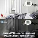 BGment White Curtains 63 Inch Length for Bedroom - Room Darkening Thermal Insulated Grommet Drapes Window Treatment, Set of 2 Panels, 42 x 63 Inch, Pure White