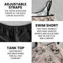 HUNTFAMI Tankinis Swim Suits for Women Two Piece 2025 Womens Bathing Suits Holiday Beachwear Women with Boyshorts (XXL, Cow Highland)