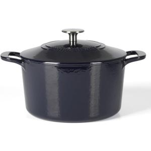 Martha Stewart Gatwick 4 Quart Enamel Cast Iron Dutch Oven - Navy Blue