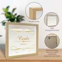 8"x 8" Cards Collection Shadow Box Photo Frame - Decorative Wooden Keepsake For Preserving -Everything I Want To Remember- Display Memory Box For Greeting Cards,Tickets, Invitations Keepsake Gifts-A01