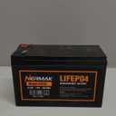 12V 7Ah (7.2Ah) Lithium LiFePO4 Deep Cycle Battery, 2000+ Cycles Lithium Iron Phosphate Rechargeable Battery for Solar Powar, Lighting, Ride on Toys, Fish Finder and More, Built-in 8A BMS