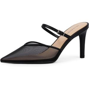Modatope Pointed Toe Ankle Strap Heels for Women Stiletto Closed Toe Pumps Women Dress Party Mules Sandals, Size 9