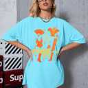Oversized Country Music Shirts Women in My Music Era Tshirts Concert Lovers Gifts Casual Short Sleeve Tees (Blue, M)