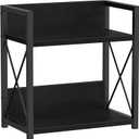 Giikin Countertop Organizer, 2 Tier Coffee Station Organizer for Desktop, Wood Counter Shelf Spice Rack for Kitchen (Black, M)