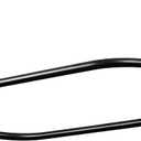 Oval Shower Curtain Rail Rod For Bathroom, Ceiling Mounted for Clawfoot Tub, Large and Heavy Duty Ceiling Mounted with Adjustable Support - 45 x 25 Inch (Free Curtain Rings) (Black)