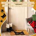 Mindsoft Welcome Peasants Cat Doormat Mat Funny Black Doormat Rug Door Front Door Rug for Bedroom Home Indoor Holiday Decoration 18 x 30 Inch(Peasants Cat)