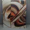 First Wall Art - Abstract Orange Brown White Lines Wall Art Painting The Picture Print On Canvas Abstract Pictures for Home Decor Decoration Gift