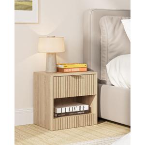 Masupu Small Nightstand Modern Bedside Table Night Stand Farmhouse Boho Wooden Side End Table for Bedroom,Living Room,Office Natural