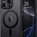 Case for iPhone 16 Pro Max Case Magnetic Translucent Matte Phone Cases 6.9" [Compatible with MagSafe] Thin Slim Fit Shockproof Bumper Hard Protective Cover for Women Men Girls, Frosted Black