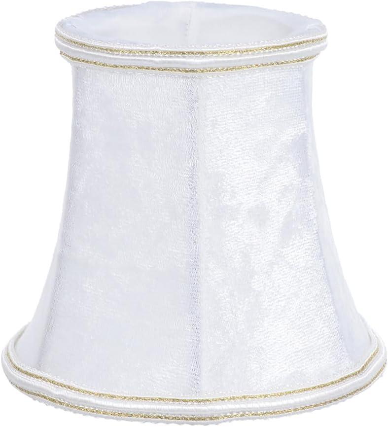 Sewroro Cloth Lamp Shade, Bell Shape Lampshade Fabric Light Cover for Household Lamps 4.72X4.72X4.33Inch (White)