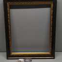 Vintage 16x20 Frame for Canvas Oil Paintings, Black Gold Heavy Wood Frames for Memorial Portraits, Ornate Open Back Wall Frame for Artists Designers Show, No Cover & Back