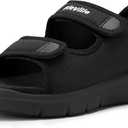 FitVille Diabetic Sandals for Men Wide Width with Arch Support, Men Diabetic Sandals Adjustable, 10W