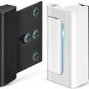 Home Security Door Lock Door Reinforcement Lock: Metal Door Locks for Front Door Locks for Kids Safety Child Proof Door Latch for Top Inside Deadbolt Lock (Black&White)