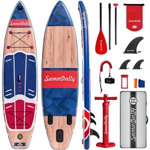 Inflatable Stand Up Paddle Board - Ultra Stable Wide Paddle Boards of All Skill Levels, Full-Color Gradient Design, Anti-Slip EVA Deck with Premium Accessories