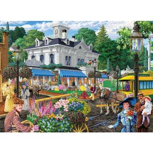 Bits and Pieces - 1500 Piece Jigsaw Puzzle - Victorian Spring, Busy Town Center - by Artist Joseph Burgess - 1500 pc Jigsaw