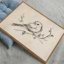 KISSFOX Framed Wall Art Vintage Wall Decor Bird Pictures Rustic Animal Canvas Art Retro Paintings Farmhouse Artwork For Bedroom Living Room Kitchen, 24"L x 16"W