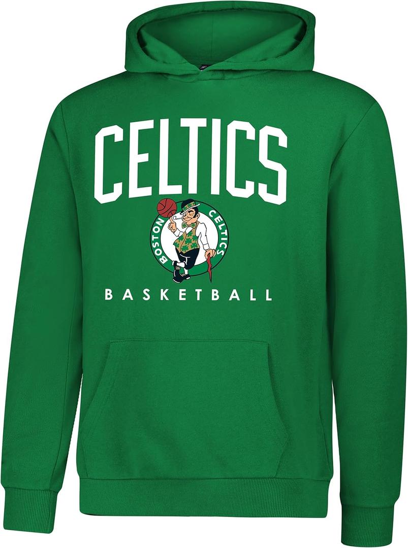 Ultra Game Boys NBA Official Super Soft Teamster Hoodie Sweatshirt, Green (14-16)