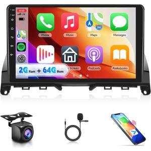 2G+64 Android 13 Car Radio Stereo Wireless Carplay Android auto for Mercedes Benz C-Class C180 C200 C230 C250 C300 C350 W204 S204 2006-2011, Rimoody 9 inch Touchscreen GPS WiFi BT FM Backup Camera