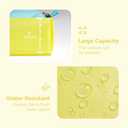 Pack all 3 Pcs Water-Resistant Material Zipper Pouch Set, Mesh Zipper Bags for Storage, Travel, Office (Yellow)