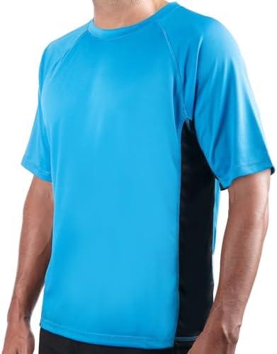 Kanu Surf Men's Short Sleeve UPF 50 Swim Shirt Rash Guard Sun Shirt Size L