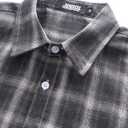 JOGAL Mens Plaid Short Sleeve Button Down Western Shirts with Pockets | Western Cowboy, Work Shirts, Button Up, Classic Plaid, Two Pockets, Regular Fit, Y2K, Flannel, Daily Wear, Casual, Summer (Black, XXL)