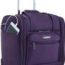 TPRC 15" Smart Under Seat Carry-On Luggage with USB Charging Port, Purple, One Size