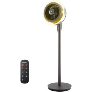 AIRMATE Standing Fan for Bedroom, (60/90/120) Oscillating Fan with Light, Digital Display, (12-43") Adjustable Height, 16 Speeds, 12H Timer, 25dB, 92ft Quiet Pedestal Fan with Remote, DarkGrey