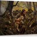 Mistyefly Religious Decor Christian Art The Good Shepherd Wall Decor, 18"L x 12"W