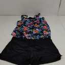 Aqua Eve Two Piece Women's Tankini Swimsuits Blouson Swim Tank Top with Shorts Modest Bathing Suits , Size XL