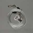 Petest 30ft Reflective Tie-Out Cable for Heavy Dogs Up to 125 Pounds (Black & Silver)