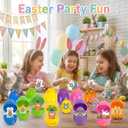 Yquqwn 24 Pcs Easter Fidget Spinners Pre-filled Easter Eggs Set Novelty Spinning Tops for Egg Hunt Stuffers and Basket Fillers Party Favors for Holiday Classroom Prizes