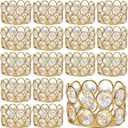 Honeydak 20 Pcs Gold Crystal Votive Candle Holder Tealight Table Centerpieces Elegant Decorative Bling for Wedding Home Decoration, Candle Excluded (Gold)