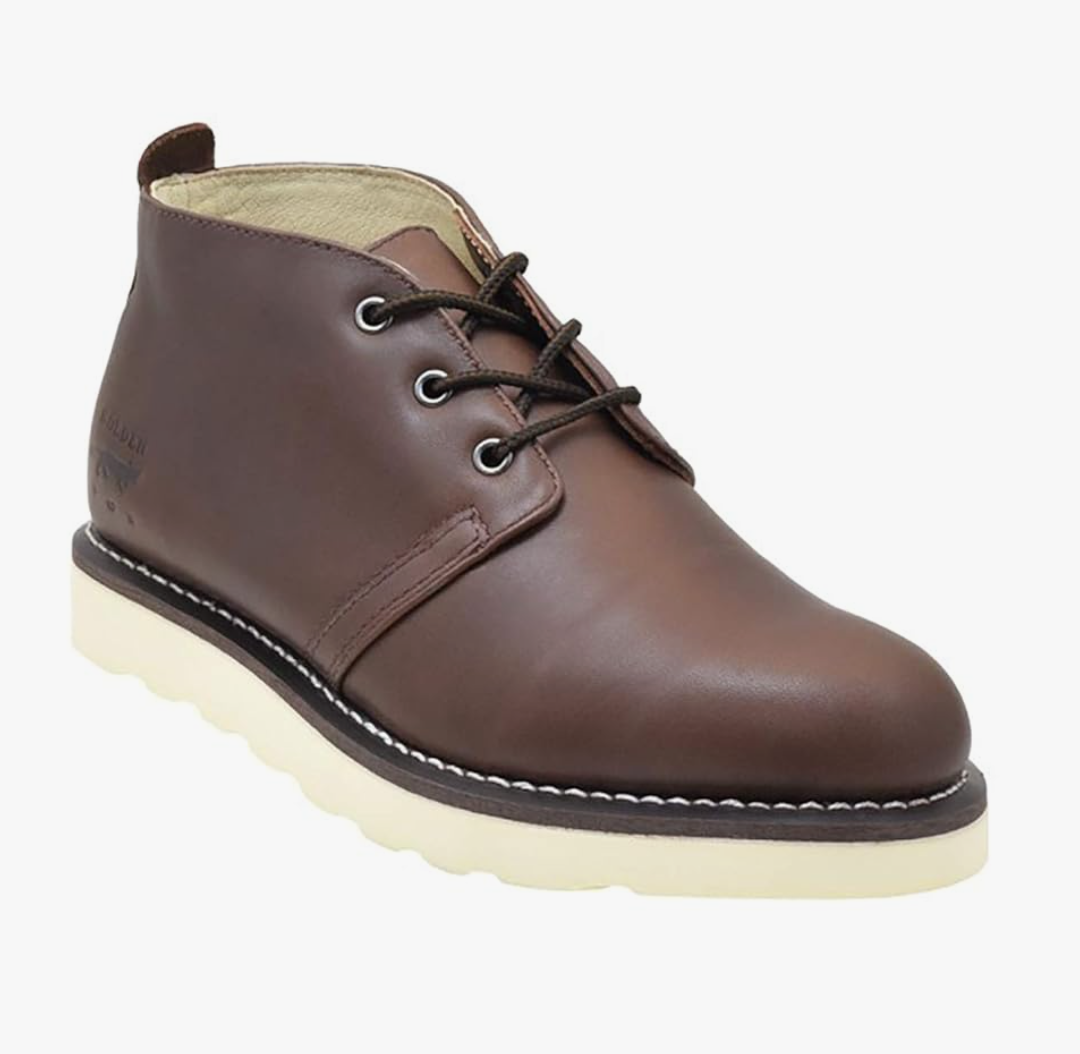 Golden Fox Men's American Heritage Work Chukka Boot with Lightweight Oil Resistant Wedge Sole for Construction, Size 8