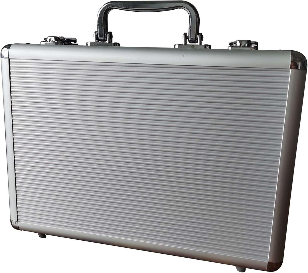 SEETOOOGAMES 200pcs Capacity Empty Aluminum Poker Chip Case Only