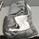 Bedsure GentleSoft Sherpa Fleece Throw Blanket for Couch, Non-Heated, Thick & Warm Cozy Blanket for Winter, Soft Fuzzy Plush Throw Gifts for Women and Men, Grey, 50x60 Inches