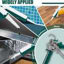 14Pcs Caulk Gun Kit Duty Caulk Gun 3 in 1 Silicone Caulking Tools 4Pcs Glass Glue Angle Scraper Caulking Nozzles Putty Knife Scraper 2 Rolls Masking Tape for Kitchen Bathroom Window Tile Sink Joint