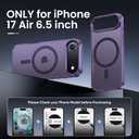 Tigowos Magnetic for iPhone Air Case Fits MagSafe 16FT Drop Resistant Matte Skin Feeling Back Cover Shockproof Slim Fit for iPhone 17 Air Phone Case 6.5 inch,Deep Purple